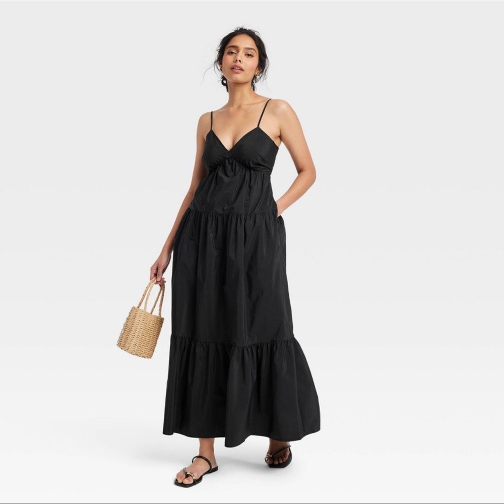 Women’s Black Maxi Sundress ~ a new day - Picture 3 of 4